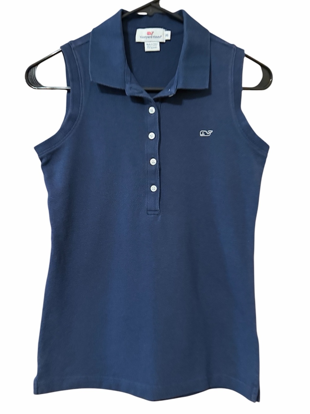Vineyard Vines Navy Blue Sleeveless Polo - Preppy Summer Nautical Logo Classic